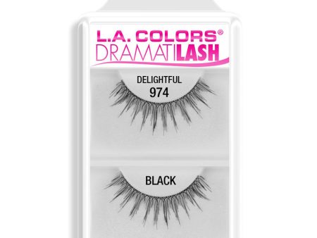 L.A. COLORS - Dramatilash Dainty False Eyelashes Black, Delightful 974 - 0.17 oz. (5 g) Fashion