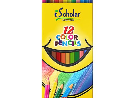 iSCHOLAR - Color Pencils Assorted Colors - 12 Pencils Fashion