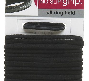 SCUNCI - No Slip Elastics Black Hair Bands - 16 Pack Online Sale