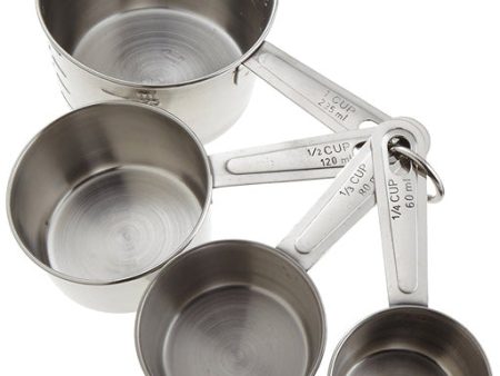 GOOD COOK - Classic Stainless Steel Measuring Cups Set - 4 Pieces For Discount