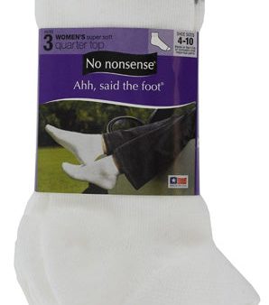 NO NONSENSE - Women s White Quarter Top Socks - 3 Pair Online Sale