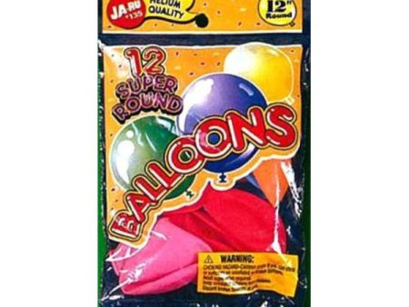 JA-RU - Super Round Balloons 12 Inch - 12 Balloons Discount