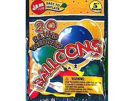 JA-RU - Round Balloons 5 Inch - 20 Balloons Hot on Sale