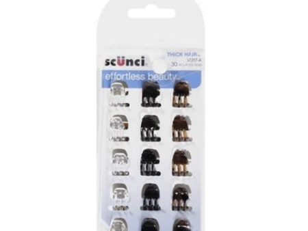 SCUNCI - No-Slip Grip Mini Claw Clips - 30 count Hot on Sale