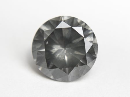 3.05ct 9.27x9.26x5.69mm Fancy Grey Round Brilliant 19552-01 Sale