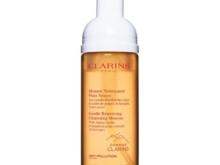 Clarins - Mousse Nettoyante Peau Neuve - Aux Extraits D Herbes Des Alpes & Acides De Pulpe De Tamarin - Toutes Peaux - Gentle Renewing Cleansing Mousse With Alpine Herbs & Tamarind Pulp Extracts - All Skin Types Sale