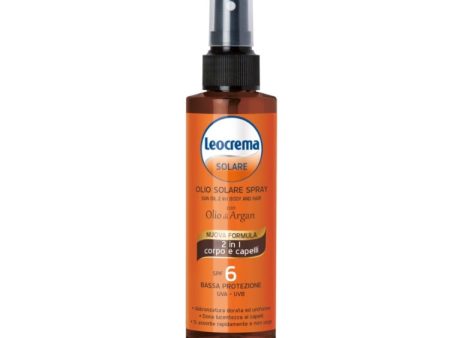 Leocrema - Solare - Olio Solare Spray - Body And Hair - Con Olio Di Argan - SPF 6 For Sale