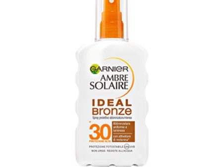 Garnier - Ambre Solaire - Ideal Bronze - Spray Protettivo Abbronzatura Intensa - Abbronzatura Uniforme & Luminosa - Con Attivatore Di Melanina - IP 30 - Protezione Alta Sale