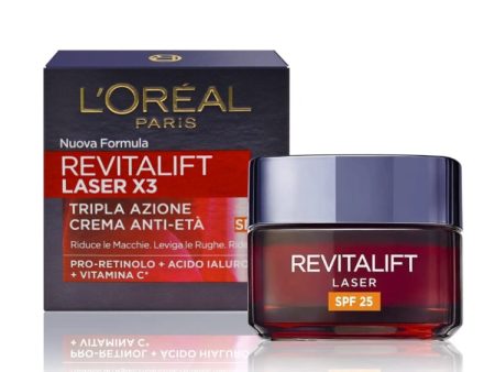 L Oréal Paris - Revitalift Laser X3 - Tripla Azione Crema Anti-Età - SPF 25 Fashion