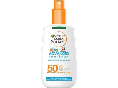 Garnier - Ambre Solaire - Kids Advanced Sensitive - Solare Protettivo-Ipoallergenico - SPF 50+ - Protezione Molto Alta Hot on Sale