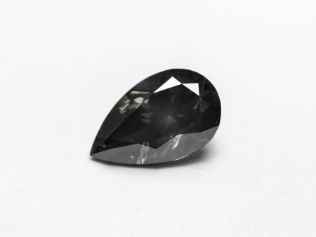 1.03ct 8.71x5.43x3.57mm Fancy Dark Grey Pear Brilliant 19913-16 For Cheap