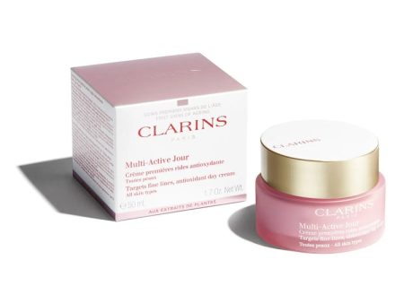 Clarins - Multi-Active Jour - Crème Premières Rides Antioxydante - Toutues Peaux - Targets Fine Lines, Antioxidant Day Cream - All Skin Types Online now