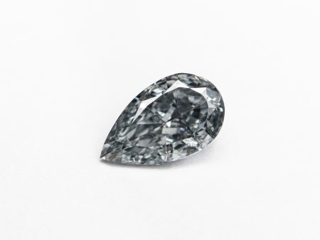 0.45ct 6.80x4.05x2.42mm GIA VVS2 Fancy Greyish Blue Pear Brilliant 24126-01 on Sale