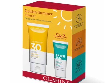 Clarins - Golden Summer #SUNSET - Crema Solare Corpo SPF 30 + Balsamo Lenitivo Doposole Online now