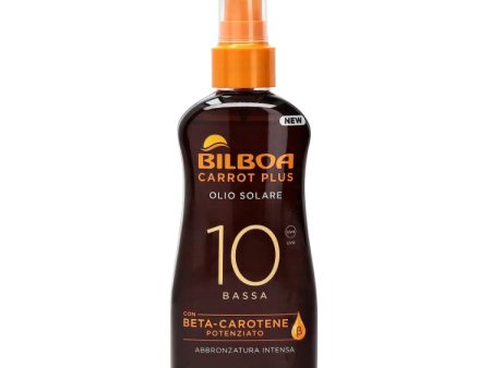 Bilboa - Carrot Plus - Olio Solare - Con Beta-Carotene Potenziato - Abbronzatura Intensa - SPF 10 Bassa Discount