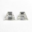 1.02cttw 2pc 6.75x4.61x2.29mm 6.81x4.64x2.38mm VVS G-H Trapezoid Step Cut Matching Pair 25530-01 on Sale