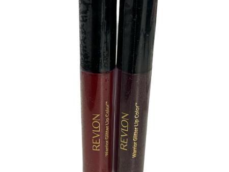 WHOLESALE REVLON Warrior Glitter Lip Color, 001 Fight For It + 002 Gear Up LOT OF 207 Hot on Sale