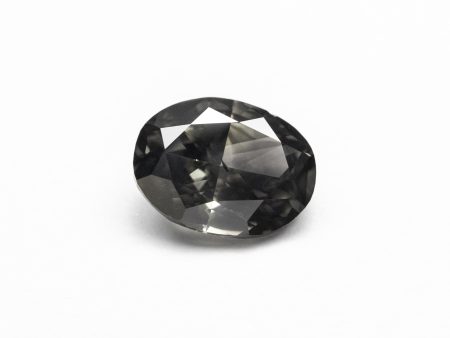 0.77ct 6.75x5.10x2.78mm SI1 Fancy Dark Grey Oval Brilliant 22713-01 Discount