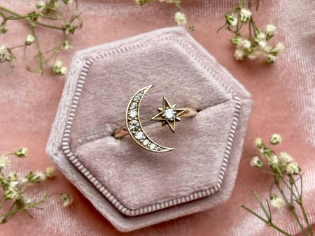 Moon + Star Ring Hot on Sale