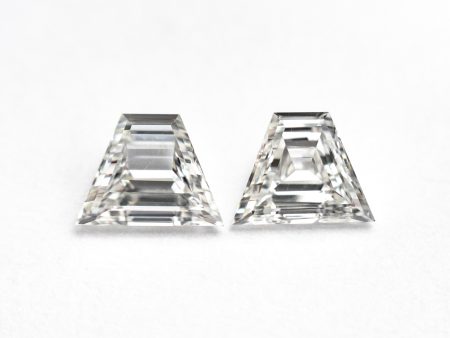 0.81cttw 2pc 5.74x4.38x2.09mm 5.65x4.33x2.28mm VS2 SI1 F-G Trapezoid Step Cut Matching Pair 25522-01 on Sale