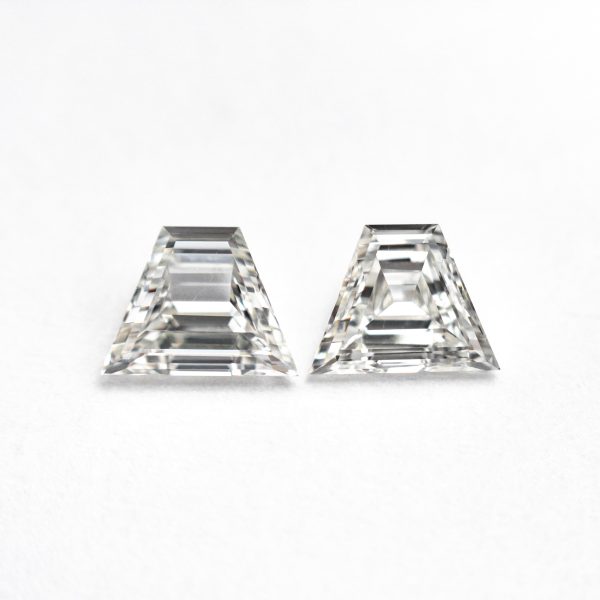 0.81cttw 2pc 5.74x4.38x2.09mm 5.65x4.33x2.28mm VS2 SI1 F-G Trapezoid Step Cut Matching Pair 25522-01 on Sale