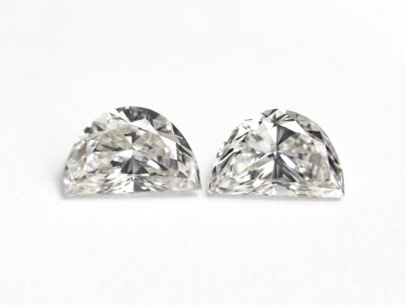 0.87cttw 2pc 5.97x3.78x2.49mm 5.97x3.80x2.71mm VS G-H Half Moon Brilliant Matching Pair 25526-01 Sale