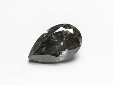 1.30ct 9.38x 5.69x3.70mm Fancy Grey Pear Brilliant 19913-11 on Sale