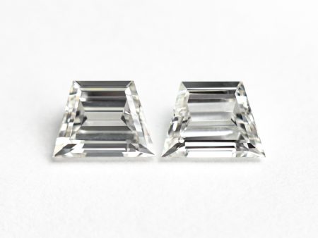 1.01cttw 2pc 5.73x4.28x2.53mm 5.83x4.31x2.37mm VVS H Trapezoid Step Cut Matching Pair 25532-01 For Cheap