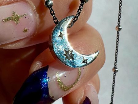 Engraved Crescent Moon Online Sale