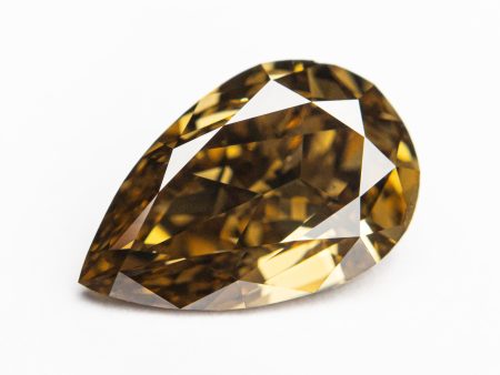 2.50ct 11.97x7.83x4.23mm GIA SI1 Fancy Dark Yellow-Brown Pear Brilliant 🇦🇺 24110-01 Online now