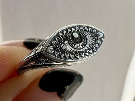 Hand-Engraved Eye Signet Ring Online